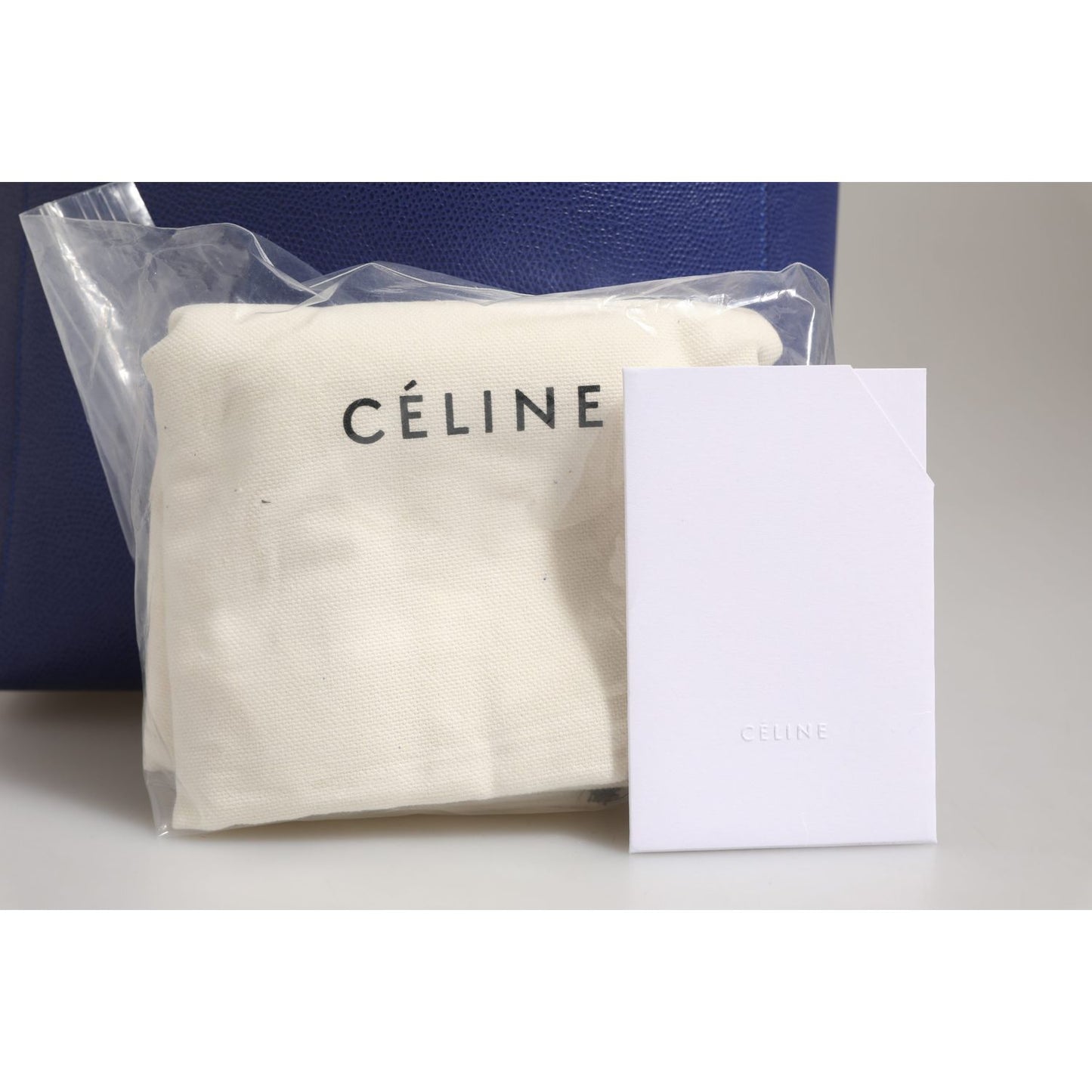 Celine Blue with Gold Tote Bag