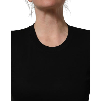 Dolce & Gabbana Black Long Sleeves Crew Neck Pullover Sweater