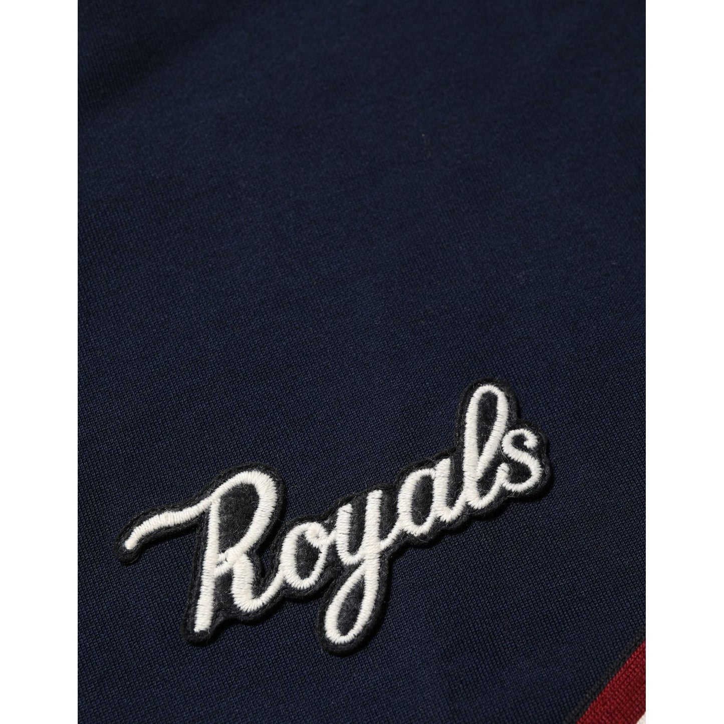 Dolce & Gabbana Blue Red Paneled 'Royals' Patch Sweatshirt Sweater