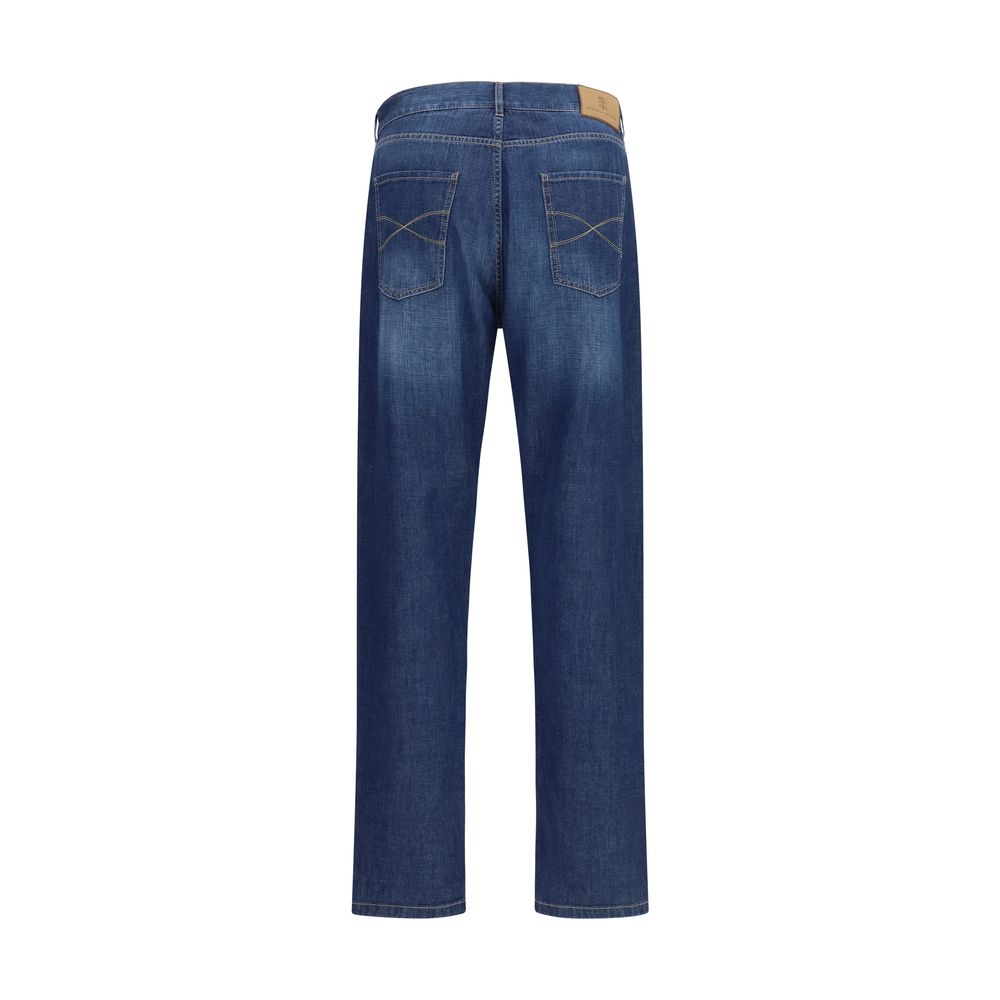 Brunello Cucinelli Blue Cotton Jeans Denim