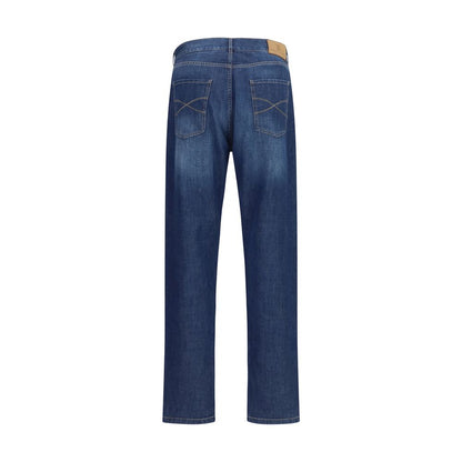 Brunello Cucinelli Blue Cotton Jeans Denim