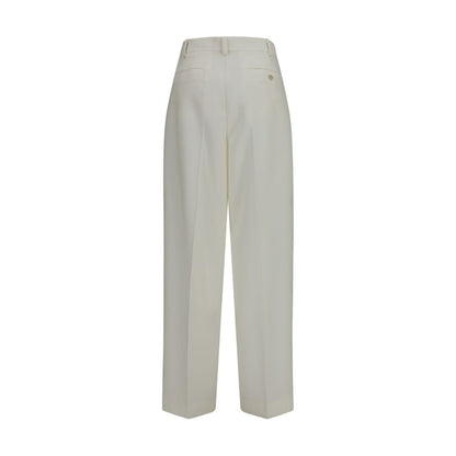 Calvin Klein White Wool Oves Aries Casual Pants