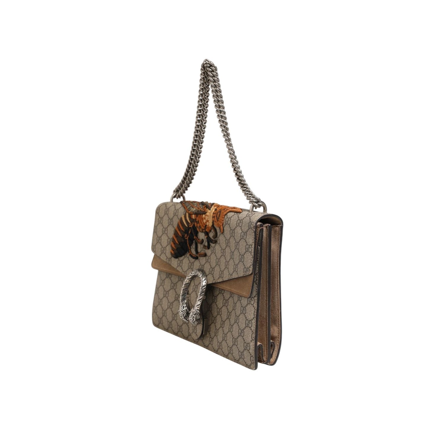 Gucci Supreme Monogram Bee Embroidered Shoulder Bag