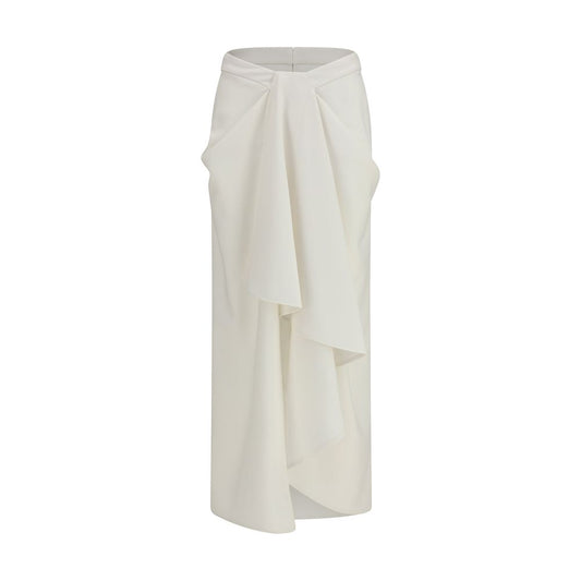 Givenchy White Wool Oves Aries Long Skirt