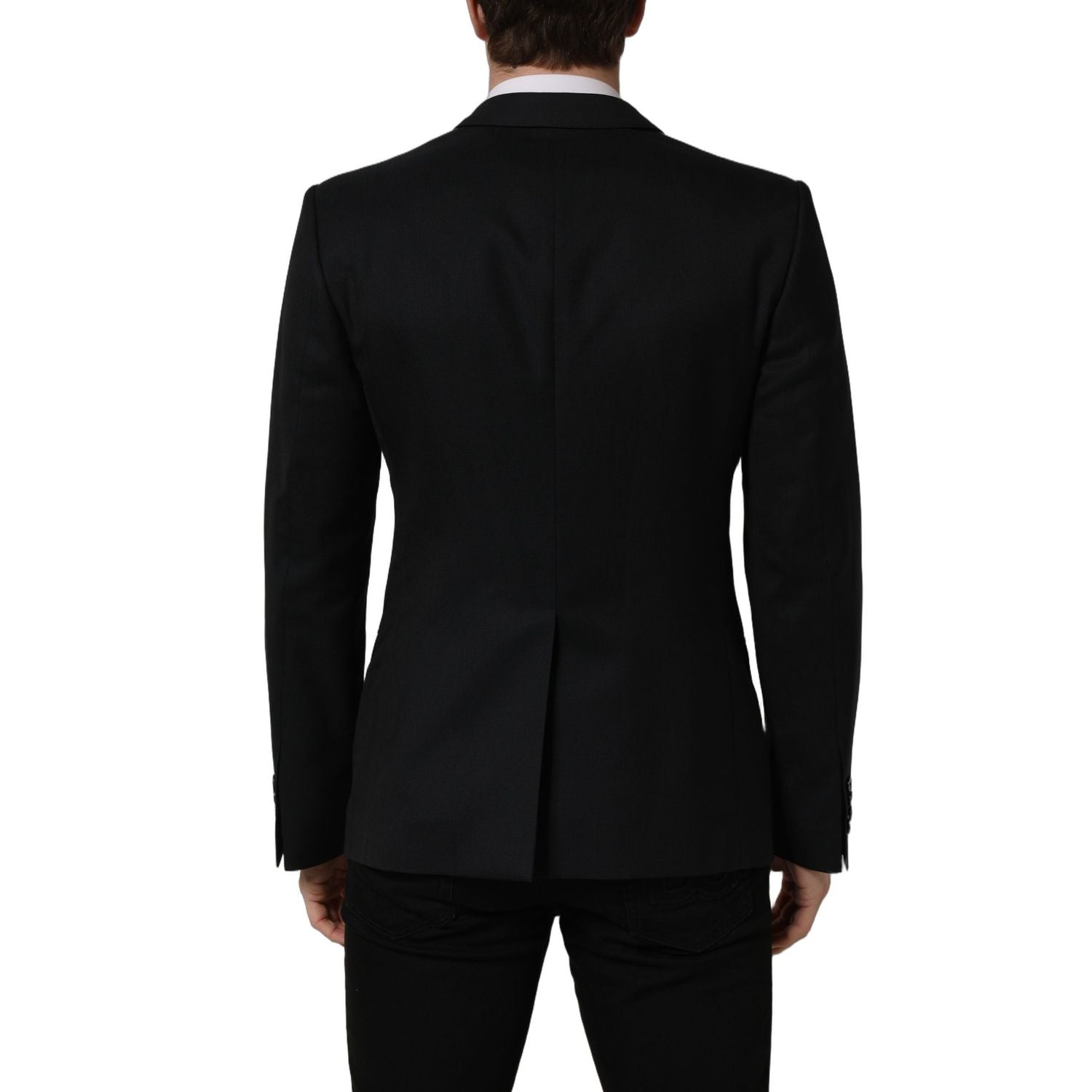Dolce & Gabbana Black Wool Single Breasted Blazer Jacket