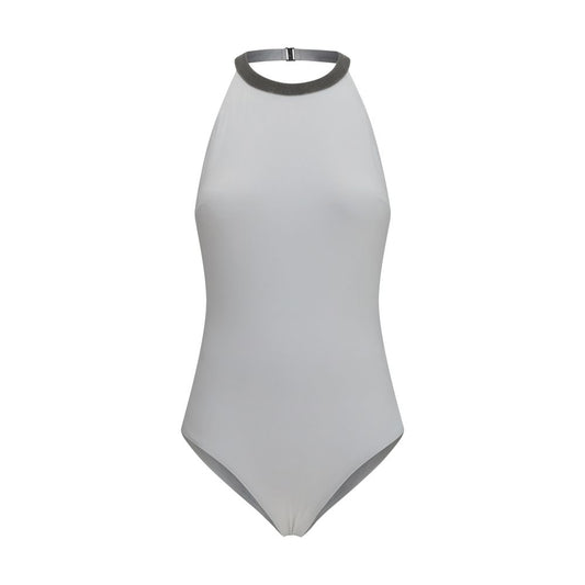 Brunello Cucinelli White Polyamide One-Piece Swimsuit