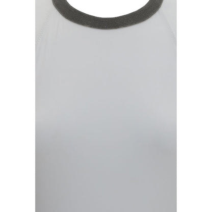 Brunello Cucinelli White Polyamide One-Piece Swimsuit