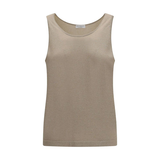 Brunello Cucinelli Beige Cashmere Tank Tops