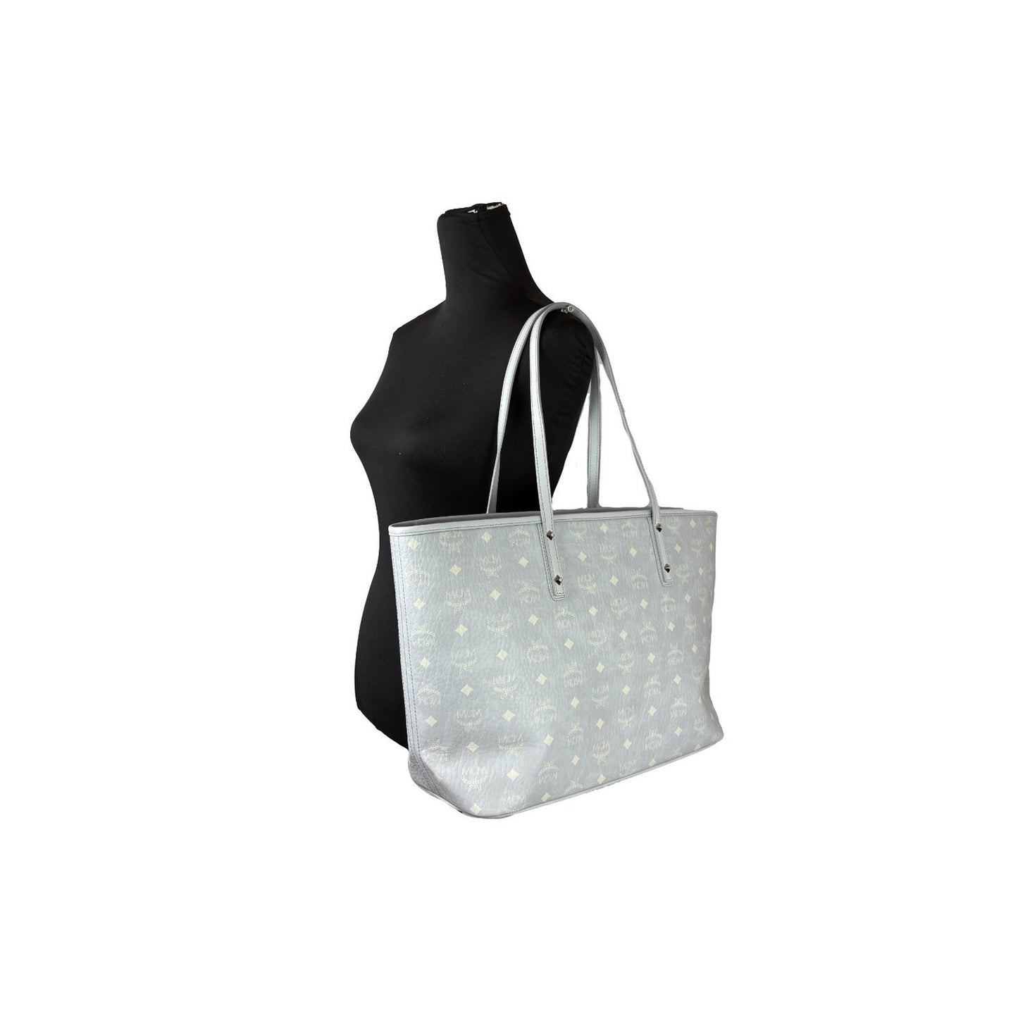 MCM Aren Leather Shoulder Tote Bag