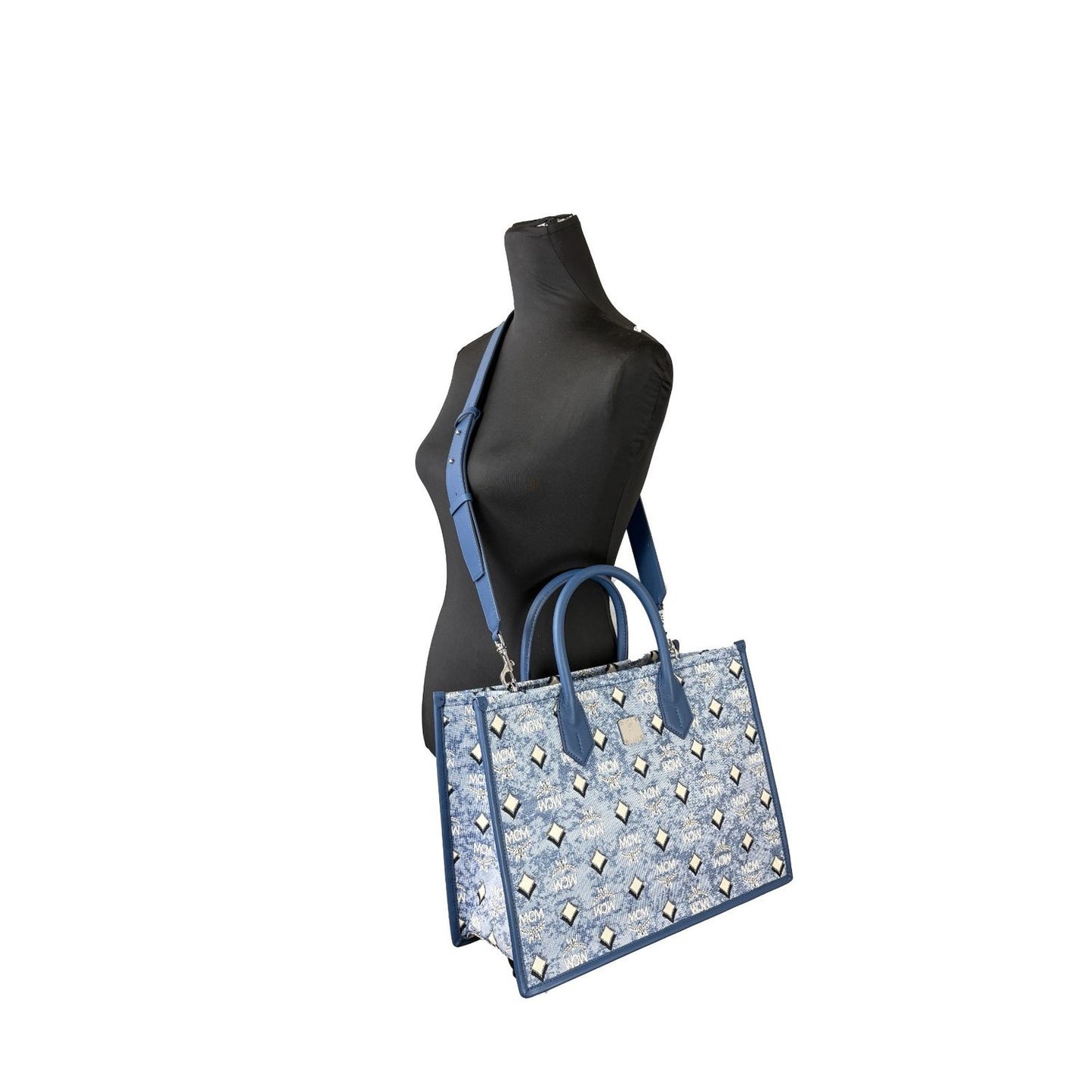 MCM Aren Munchen Denim Tote Bag