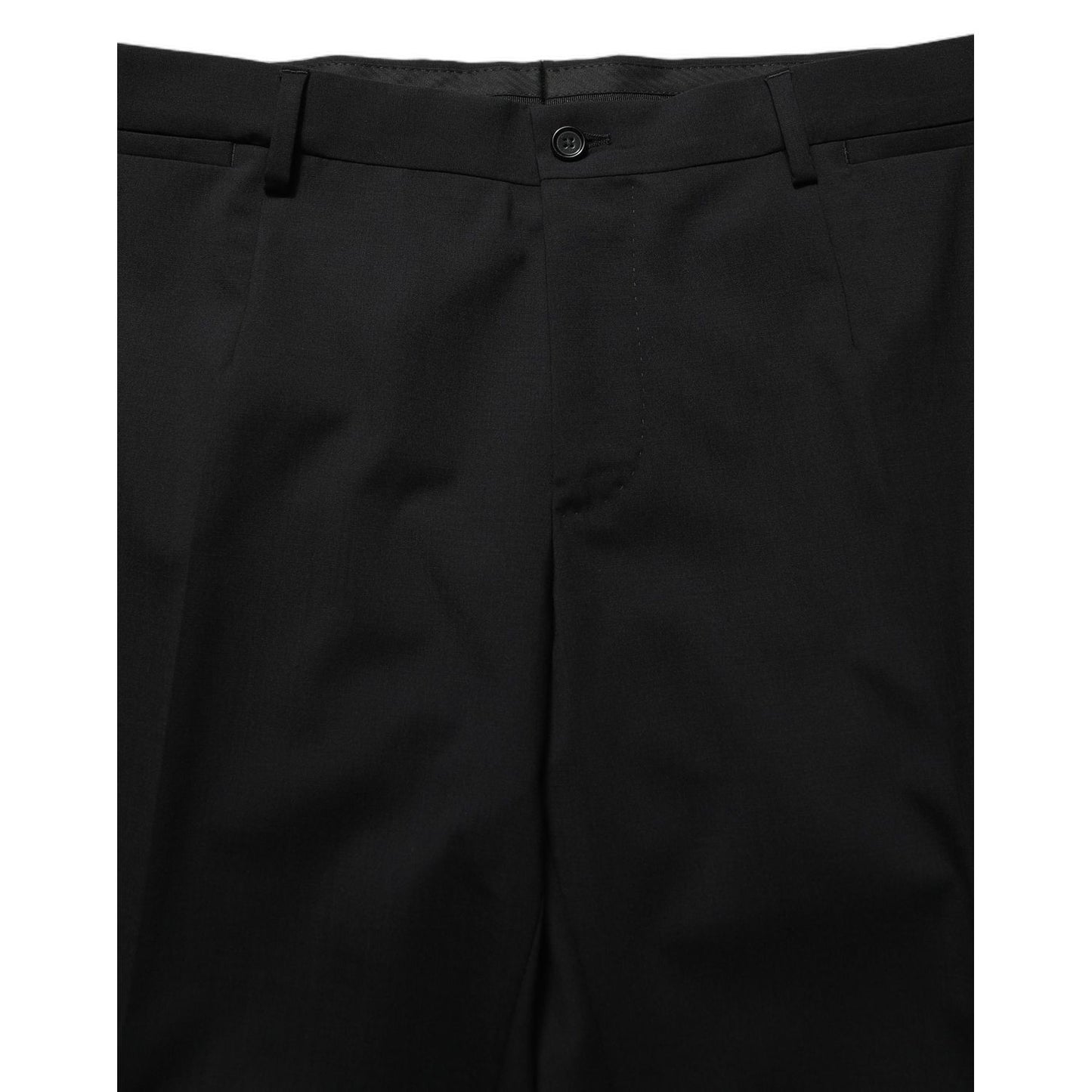 Dolce & Gabbana Black Wool Slim Fit Formal 3 Piece Men Suit