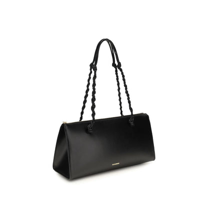 Jil Sander Black Calf Leather Bos Taurus Shoulder Bag