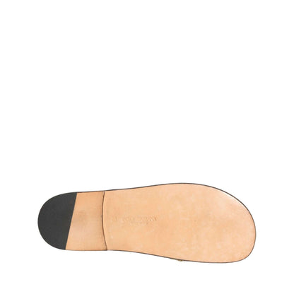 Dolce & Gabbana Beige Straw Raffia Slides Sandals Flats Shoes