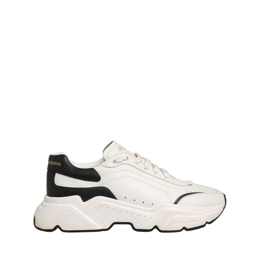 Dolce & Gabbana White Black Daymaster Low Top Sneakers Shoes