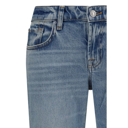 7FOR Blue Cotton Flared Jeans