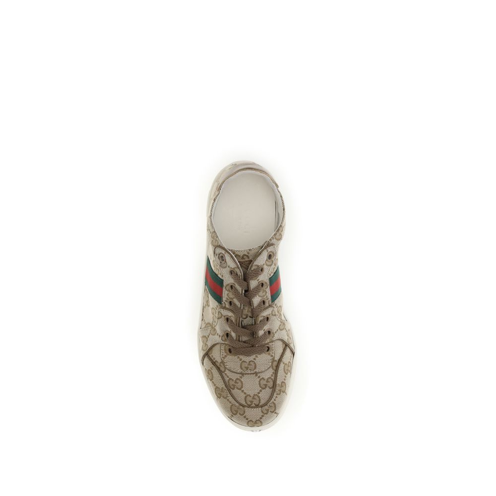 Gucci Beige Polyester Athletic Sneakers