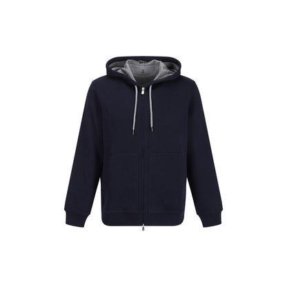 Brunello Cucinelli Blue Cotton Sweatshirt