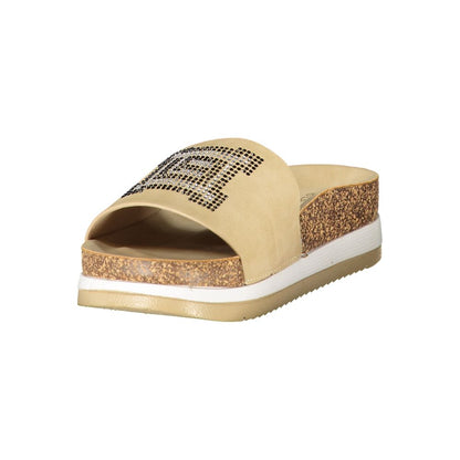 Laura Biagiotti Beige Polyurethane Women's Slipper