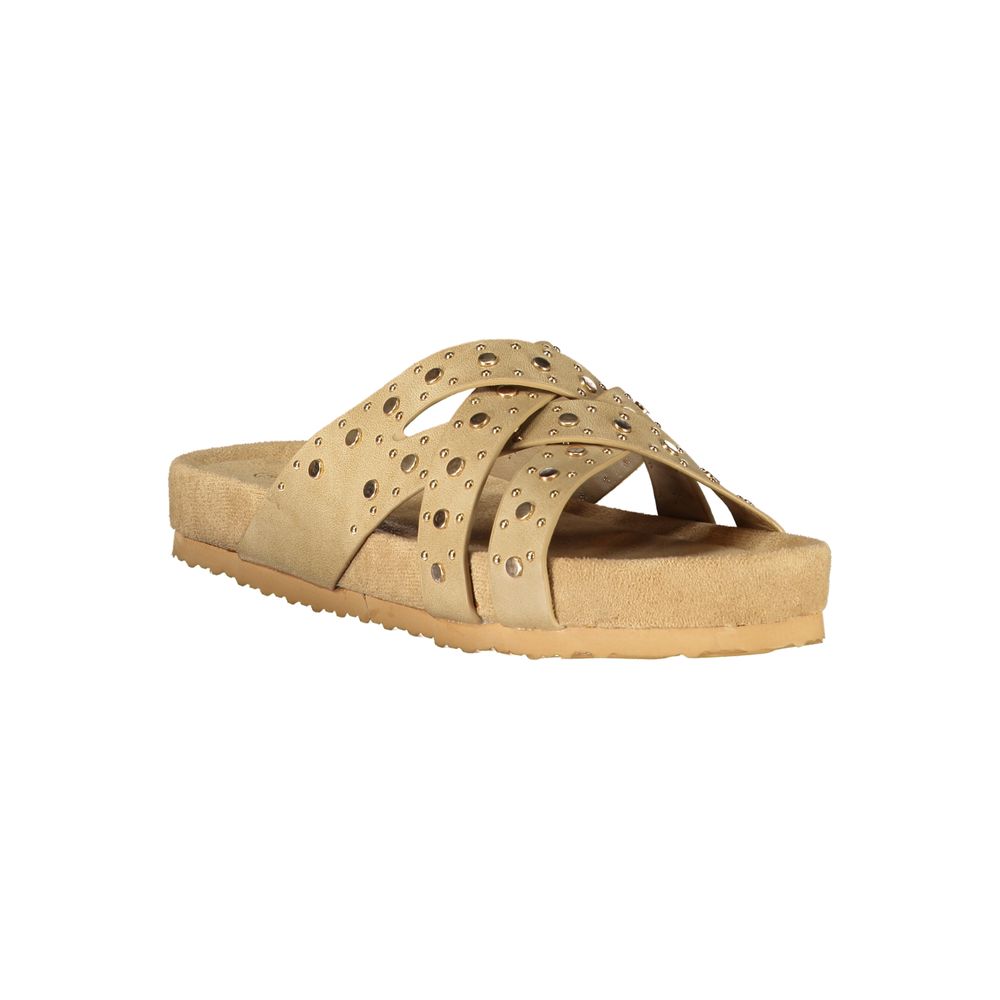 Laura Biagiotti Beige Polyurethane Womens Sandal