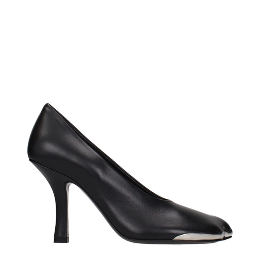 Burberry Black Leather High Heel Pumps