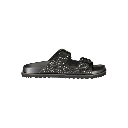 Laura Biagiotti Black Polyurethane Women's Slipper