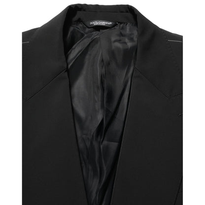 Dolce & Gabbana Black Single Breasted One Button Coat Blazer