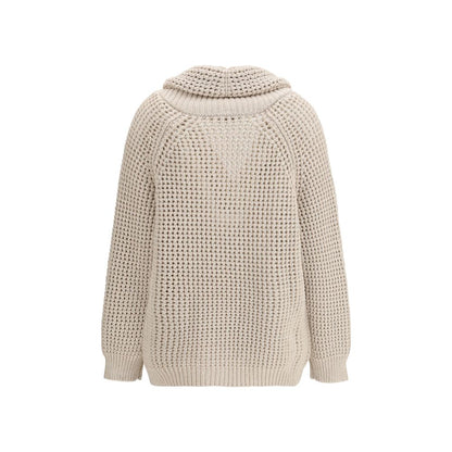 Brunello Cucinelli Beige Cotton Cardigan