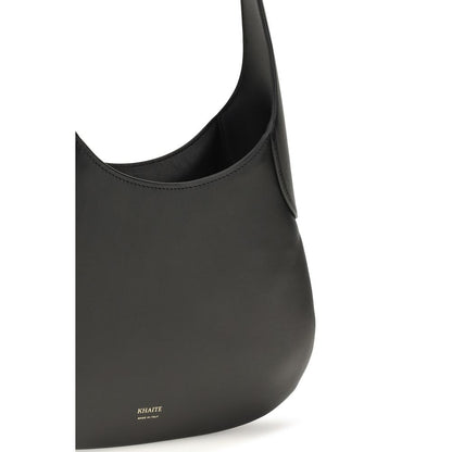 Khaite Black Calf Leather Bos Taurus Shoulder Bag