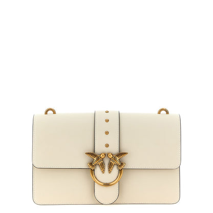 PINKO White Goatskin Crossbody Bag