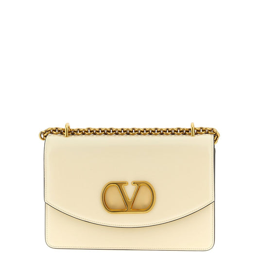 Valentino Garavani White Calfskin Shoulder Bag