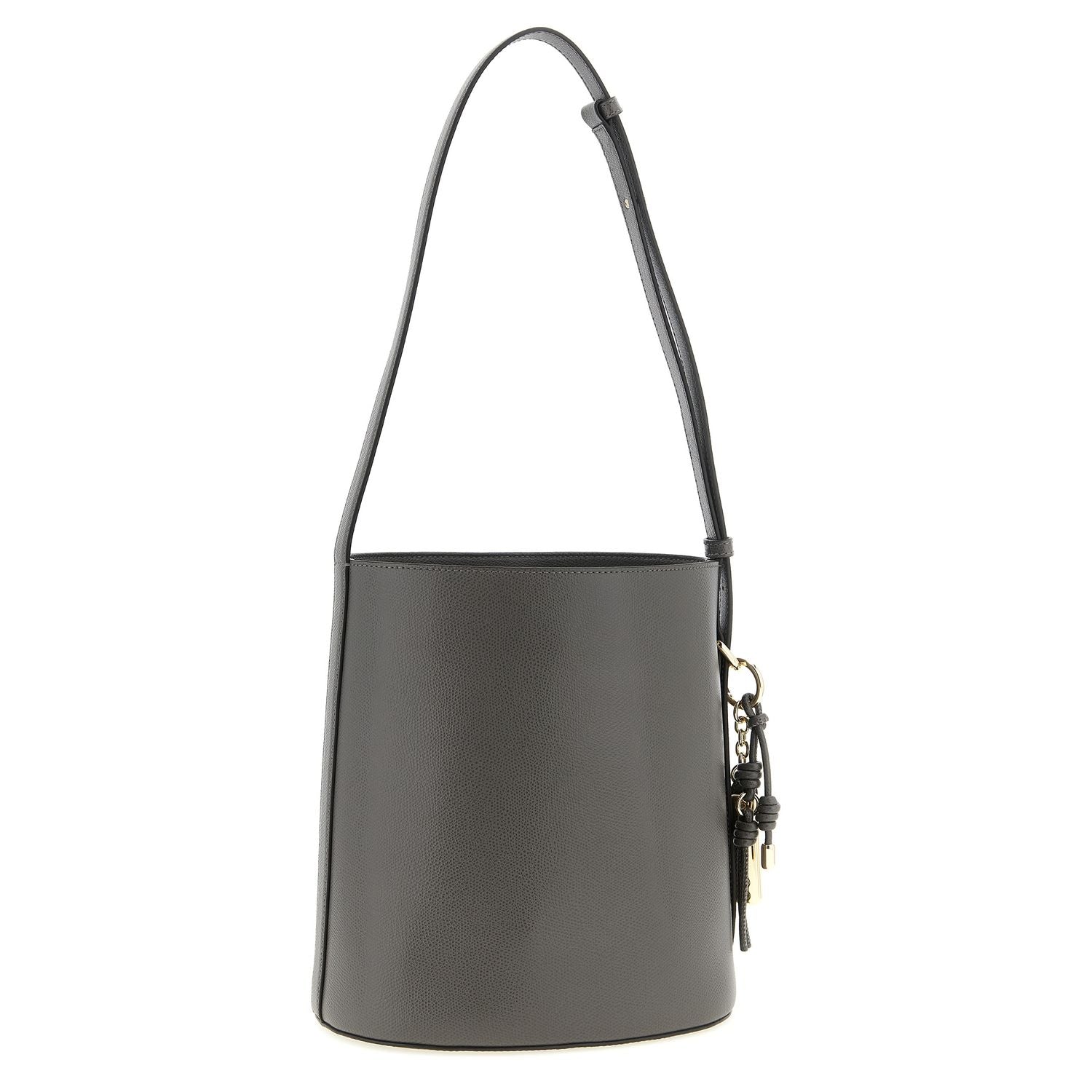 Furla Gray Calfskin Shoulder Bag