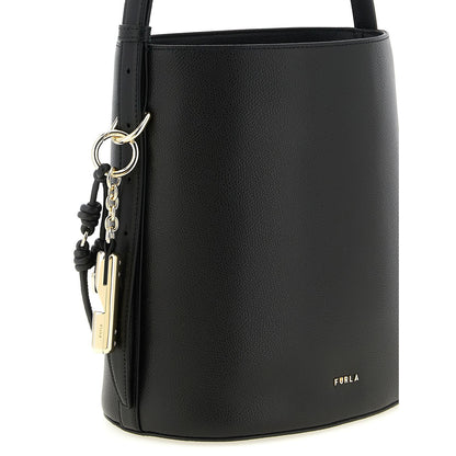 Furla Black Calfskin Shoulder Bag