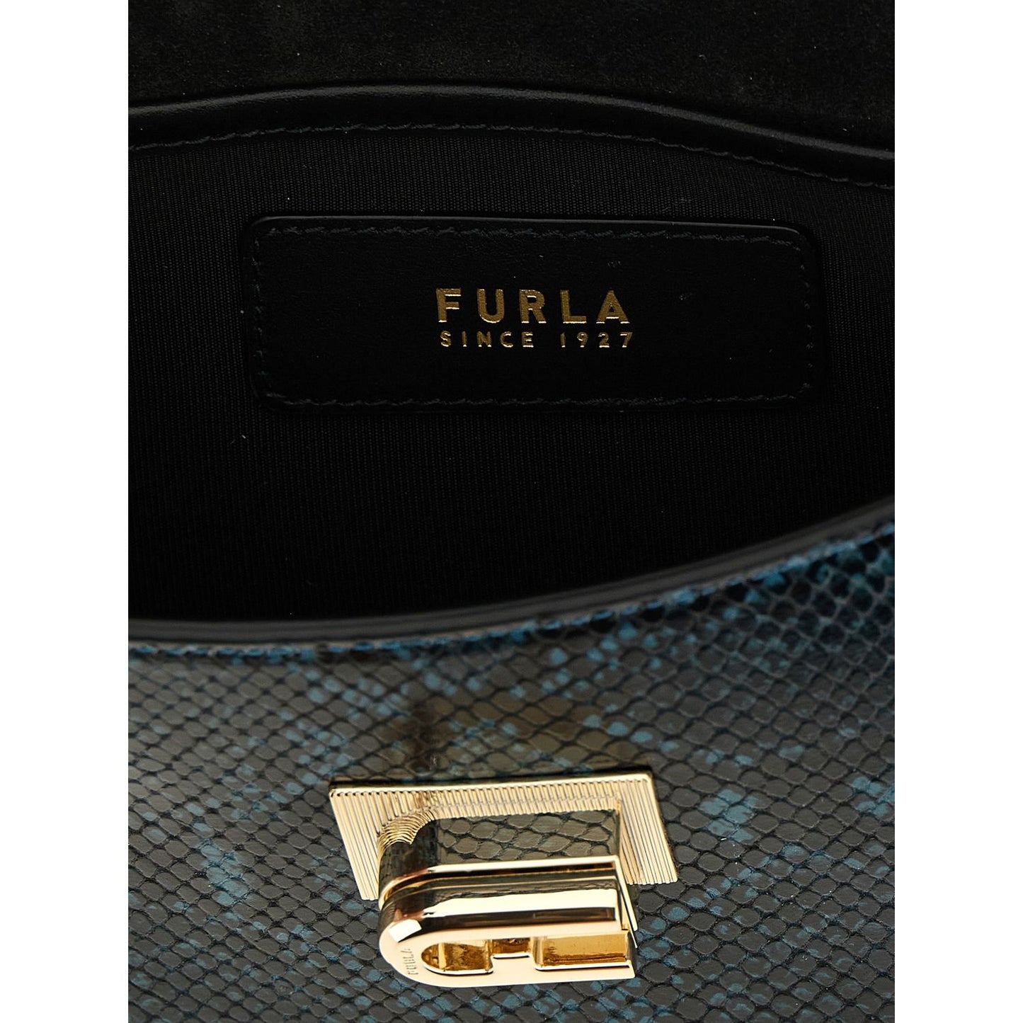 Furla Blue Goatskin Crossbody Bag