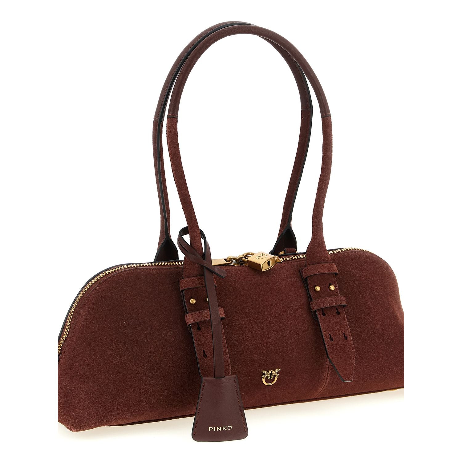 PINKO Bordeaux Cowhide Shoulder Bag