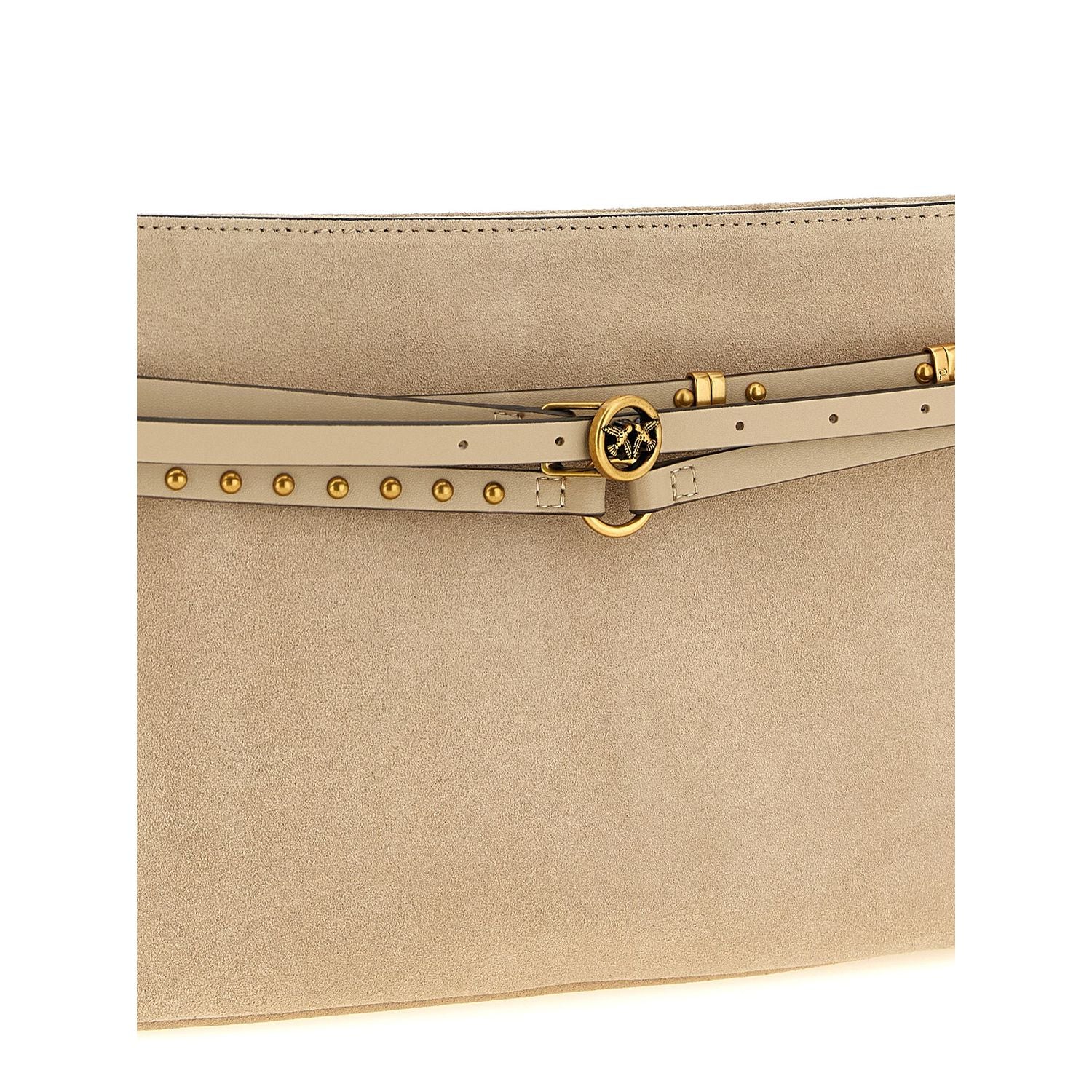 PINKO Beige Cowhide Shoulder Bag