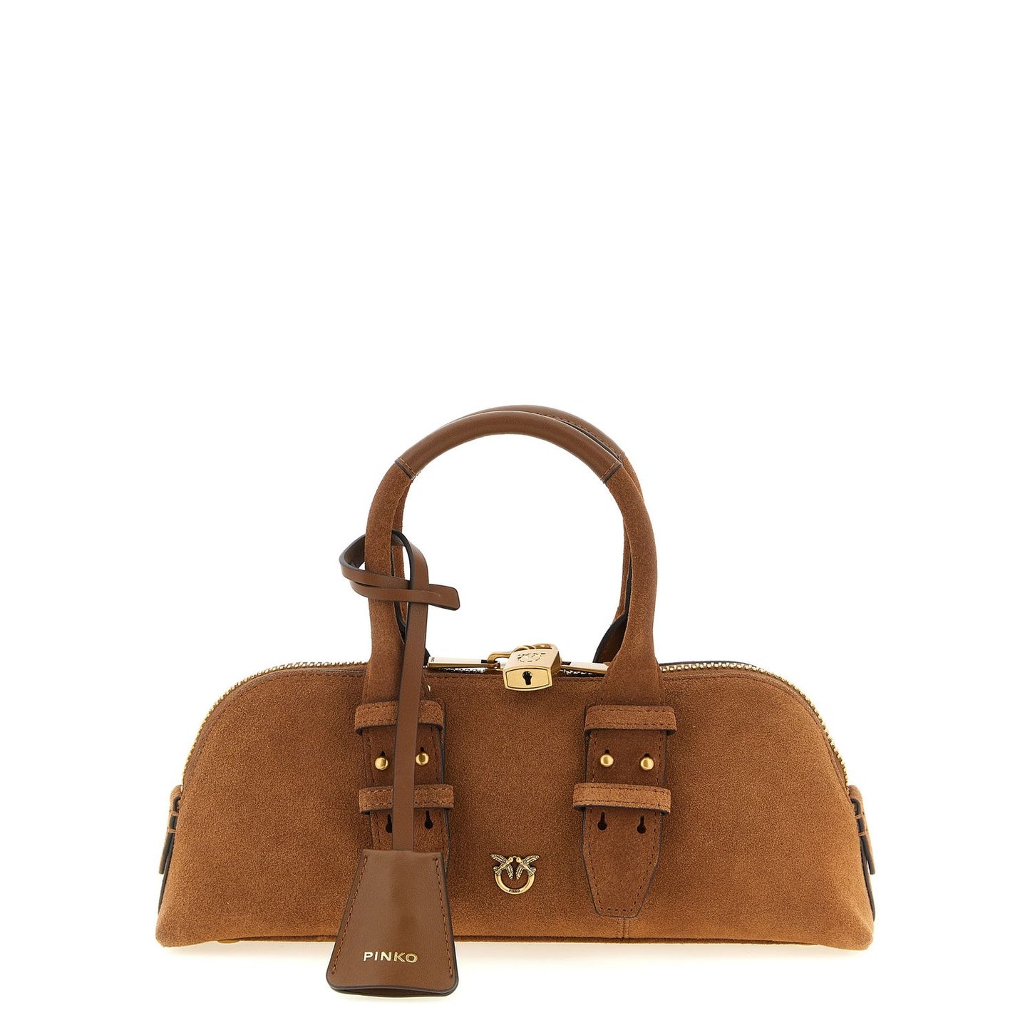 PINKO Brown Cowhide Shoulder Bag