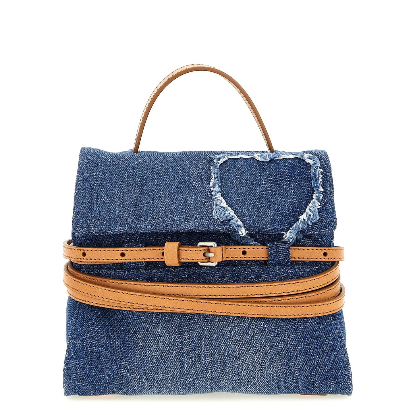 Moschino Blue Cotton Handbag