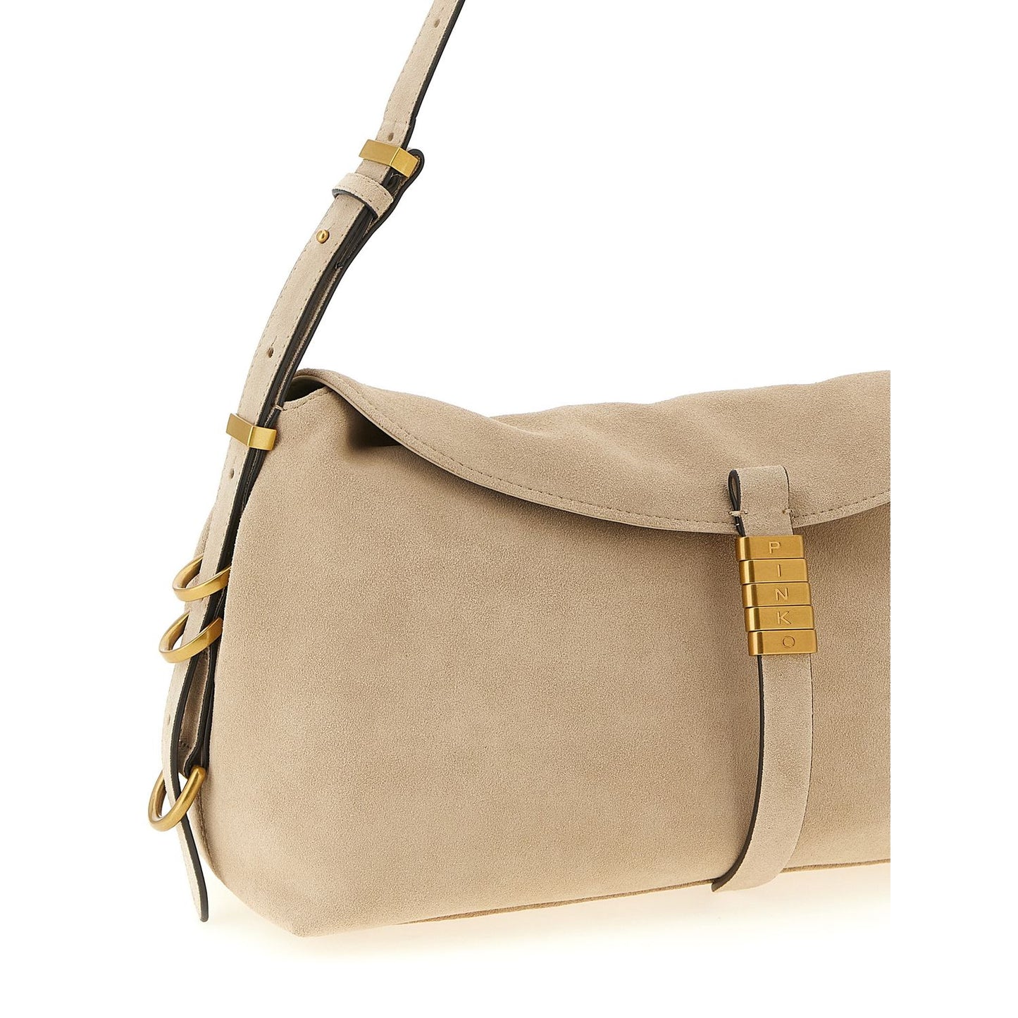 PINKO Beige Cowhide Shoulder Bag