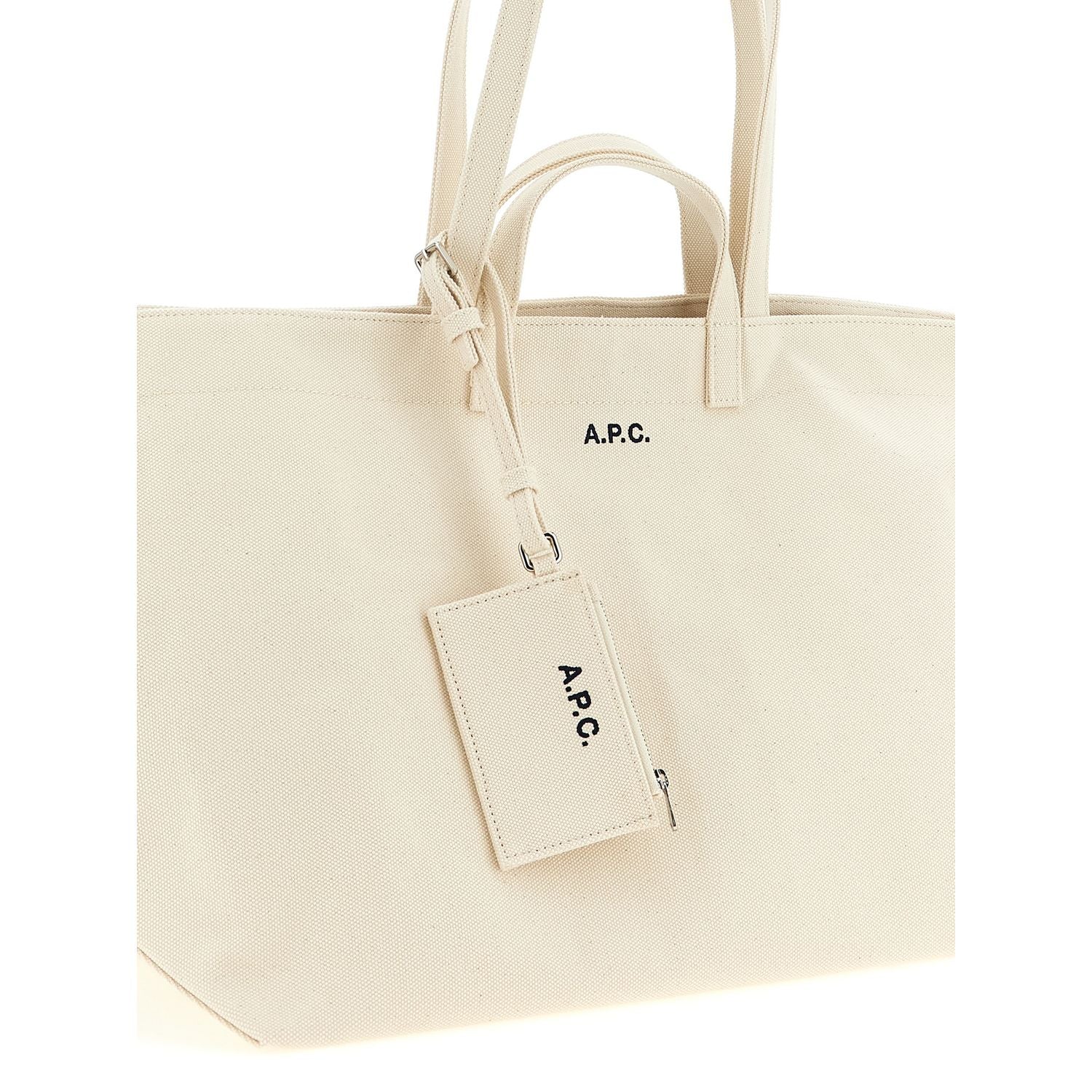 A.P.C. Beige Cotton Tote Bag