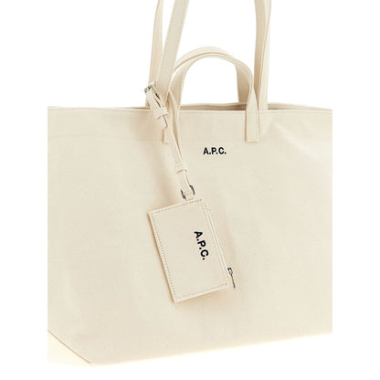 A.P.C. Beige Cotton Tote Bag