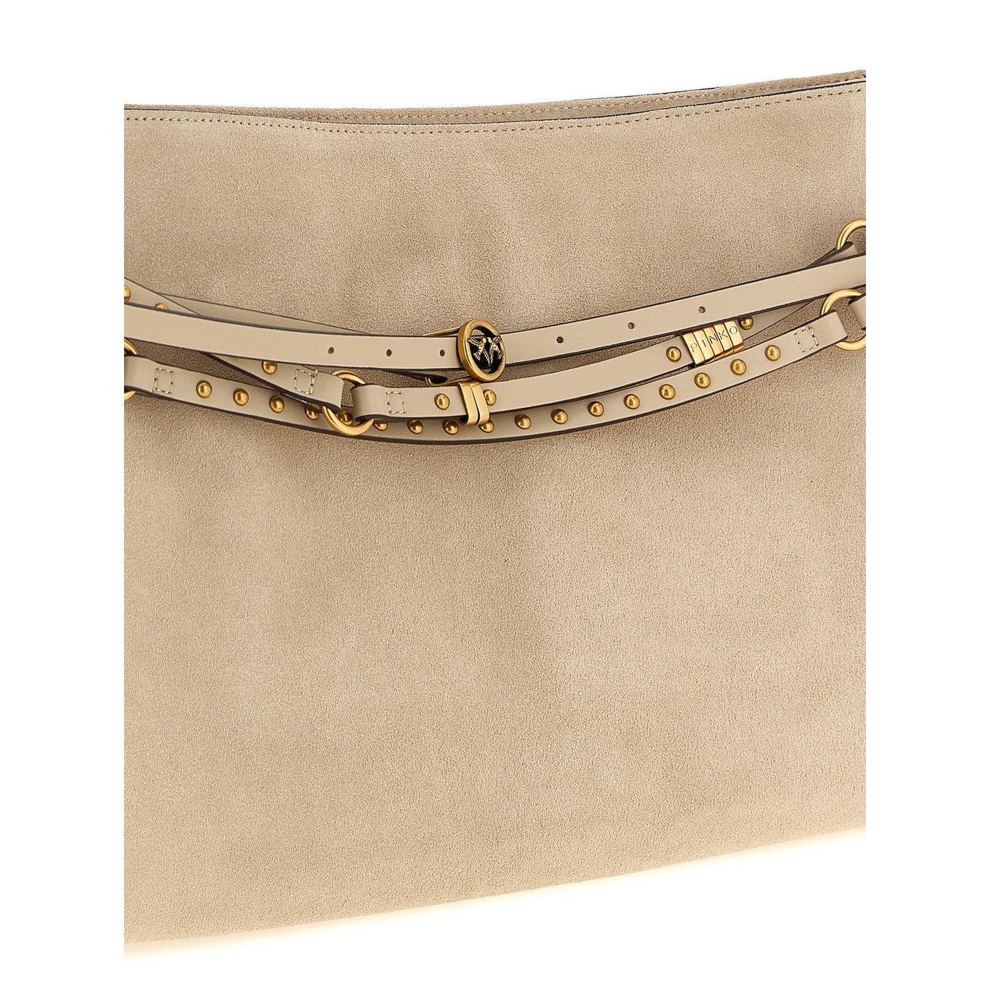 PINKO Beige Cowhide Shoulder Bag