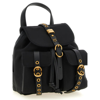 PINKO Black Polyamide Backpack