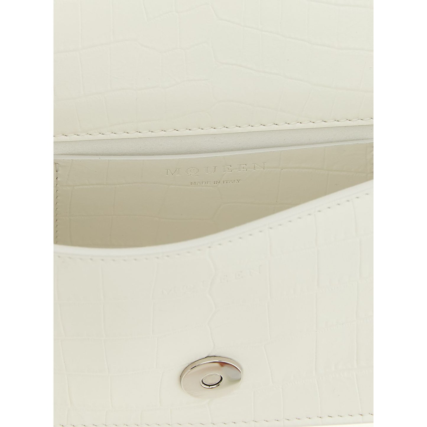 Alexander McQueen White Calfskin Shoulder Bag