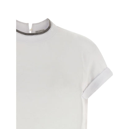 Brunello Cucinelli White Cotton T-Shirt