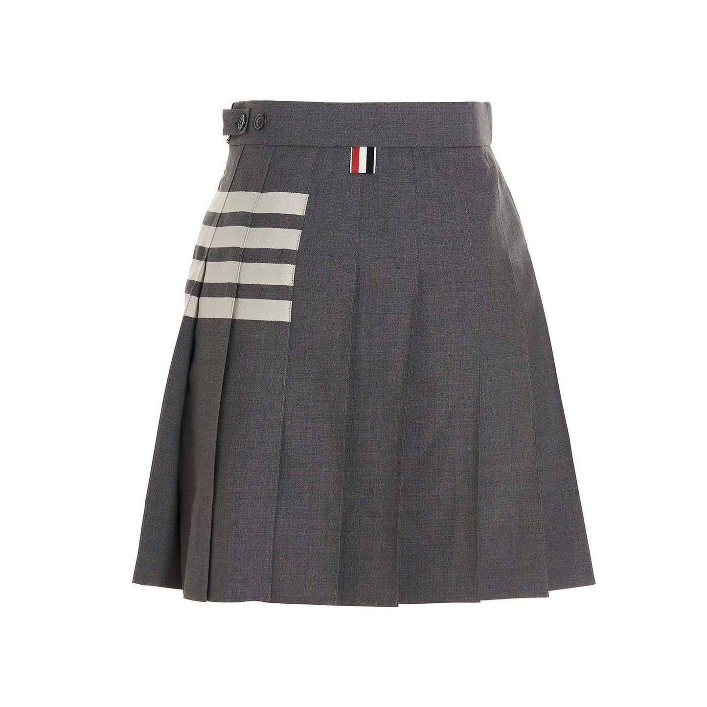 Thom Browne Gray Wool Long Skirt