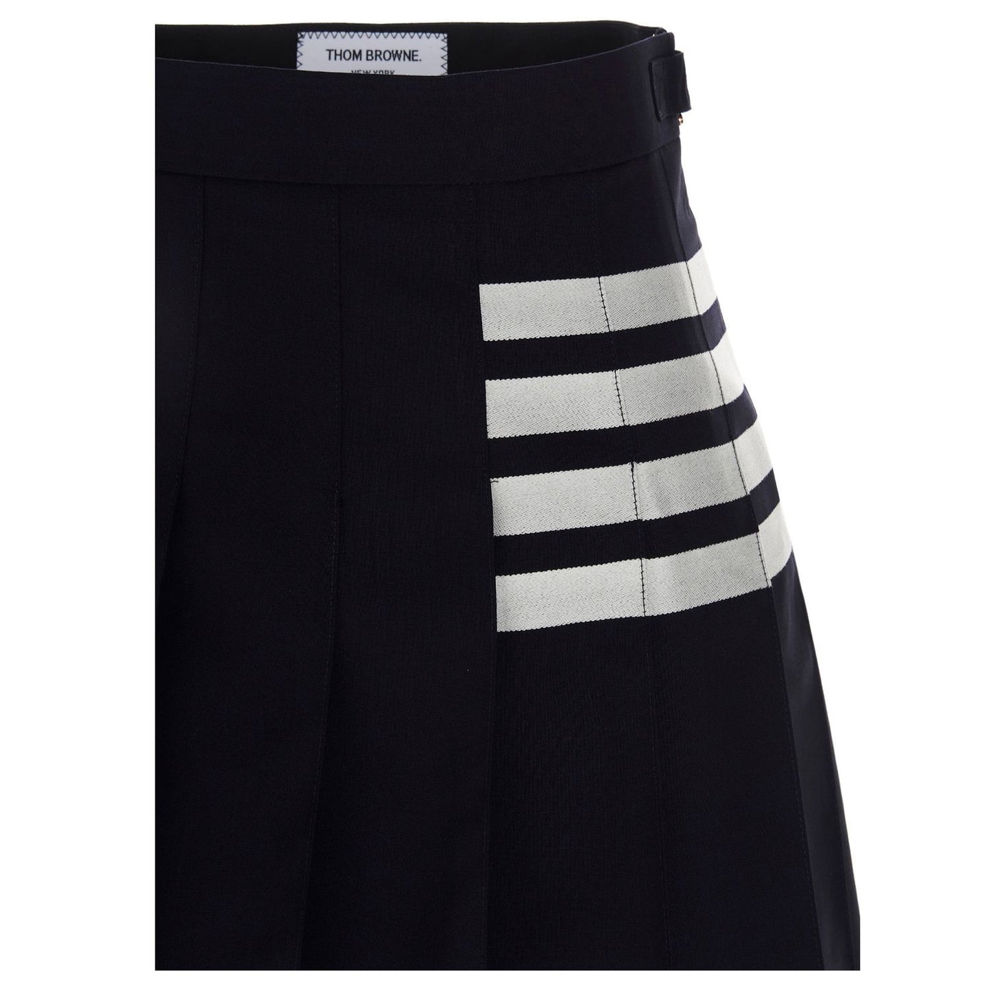 Thom Browne Blue Wool Long Skirt