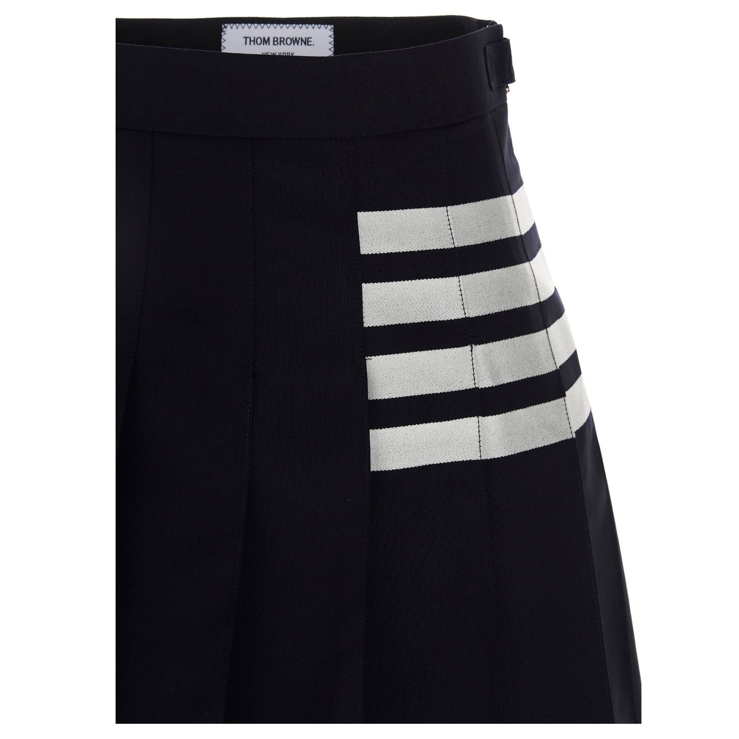 Thom Browne Blue Wool Long Skirt