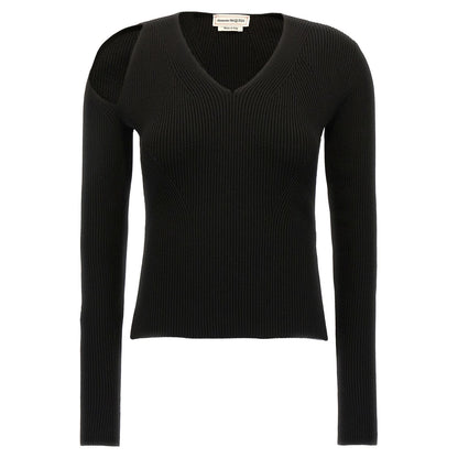 Alexander McQueen Black Wool Cardigan