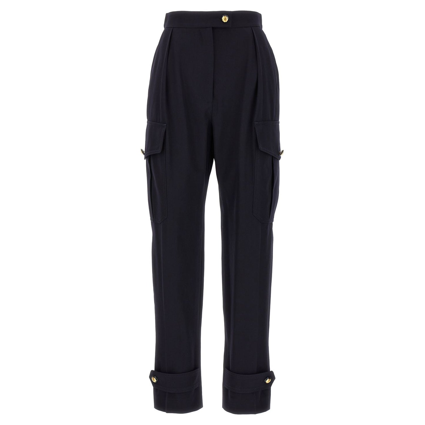 Alexander McQueen Blue Wool Cargo Pants