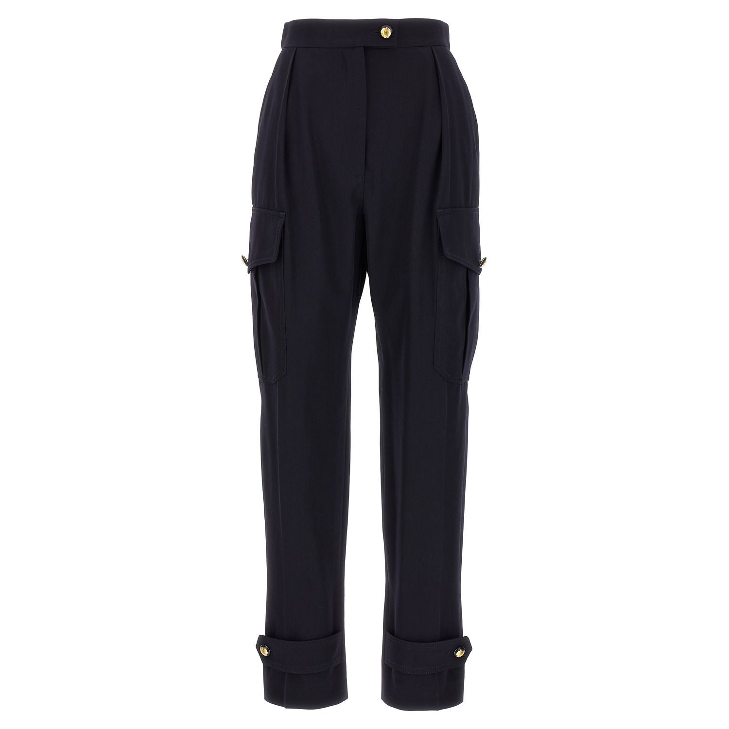 Alexander McQueen Blue Wool Cargo Pants